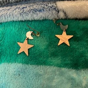 Moon and star earrings